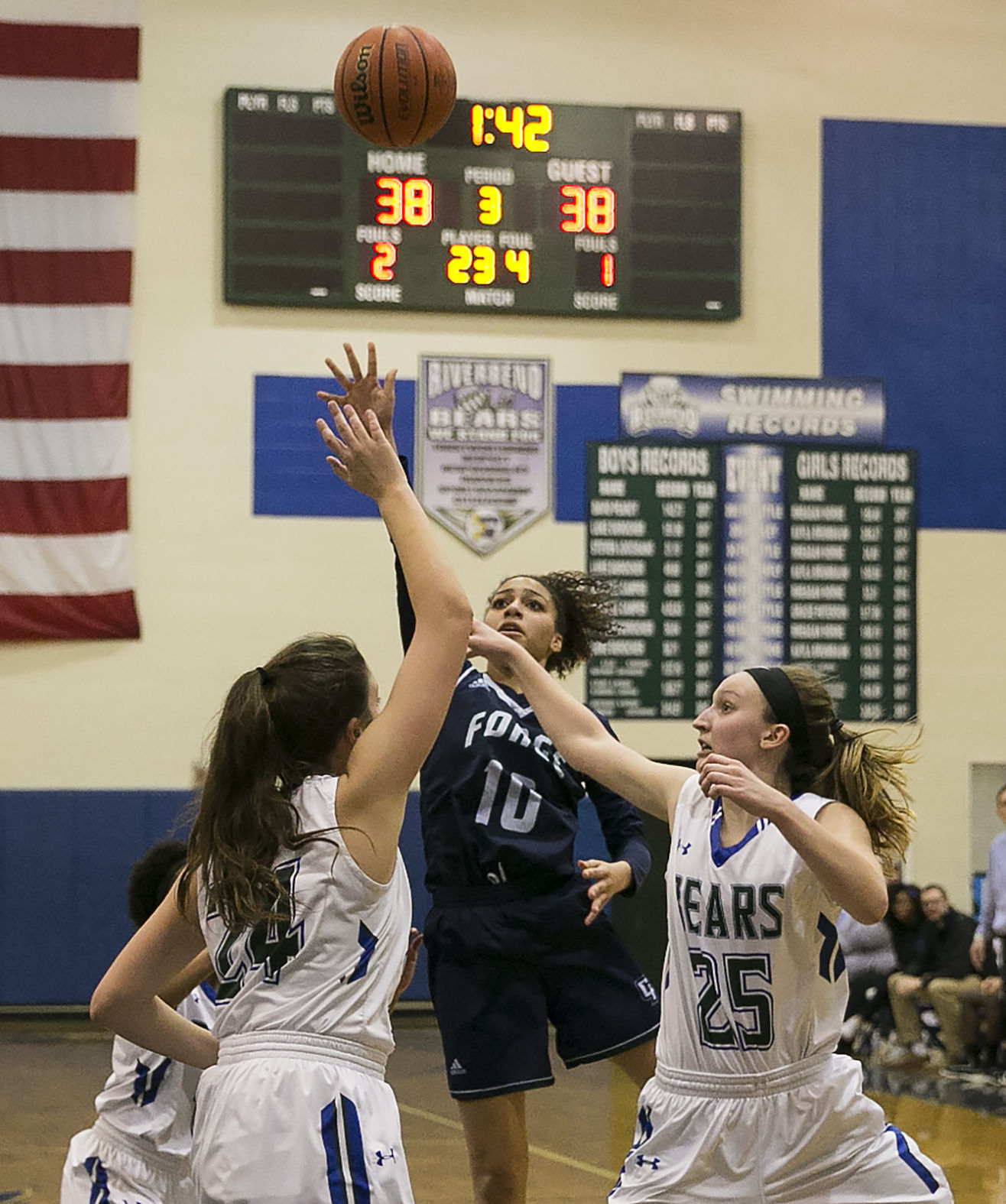 Colonial Forge at Riverbend girls basketball